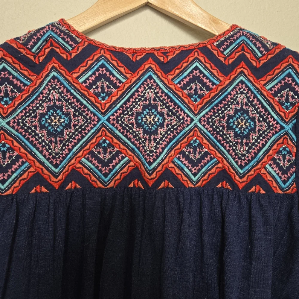 American Eagle Boho Embroidered Lightweight Open Cardigan size XS